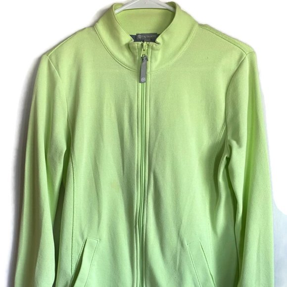 Talbot light lime green zip up jacket Size Small Petite - Picture 1 of 5